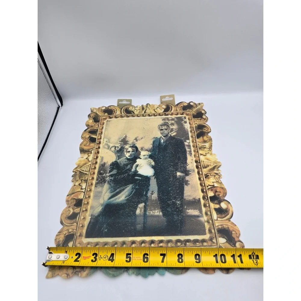 Unbranded Lenticular Halloween Wall Art Gold Spooky‎ Skeleton Portrait Hologram